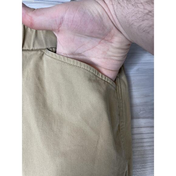 Lands End Pants Womens 14 Khaki Mid Rise Chino Elastic Waist Pull-On Stretch - Picture 2 of 12